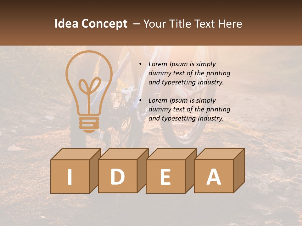 A Bike Is Parked On A Dirt Path PowerPoint Template