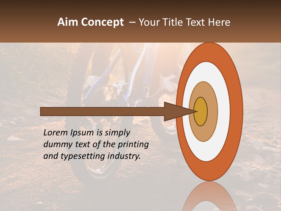 A Bike Is Parked On A Dirt Path PowerPoint Template