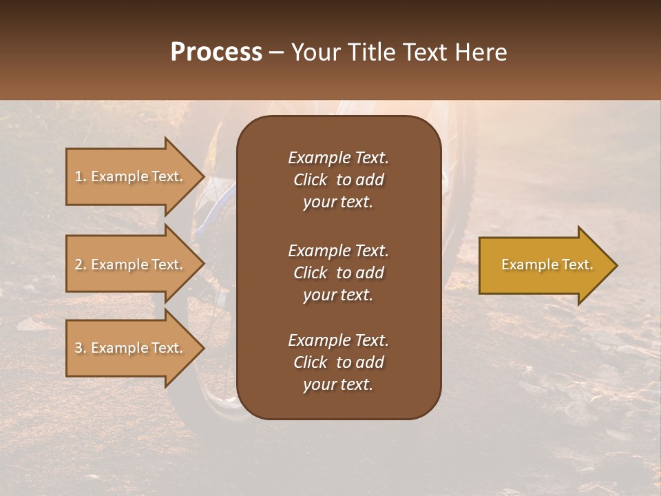 A Bike Is Parked On A Dirt Path PowerPoint Template
