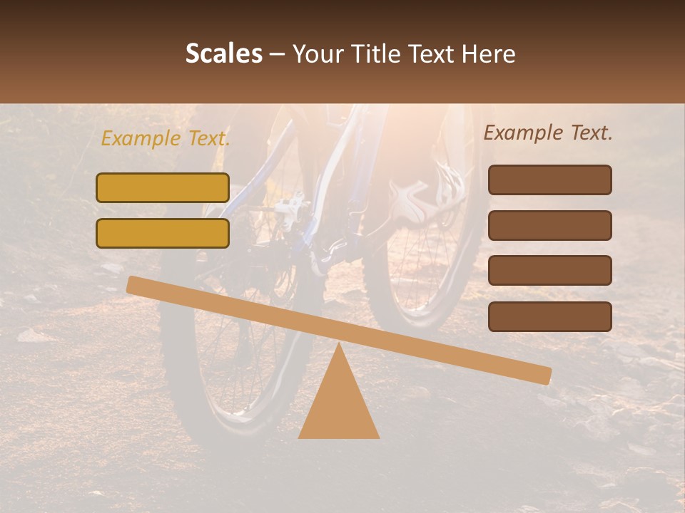 A Bike Is Parked On A Dirt Path PowerPoint Template