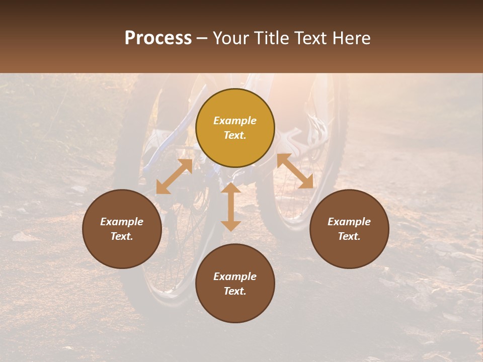 A Bike Is Parked On A Dirt Path PowerPoint Template