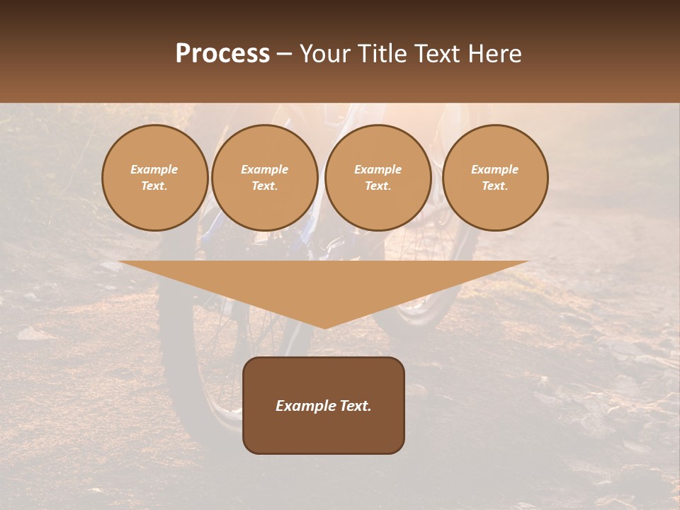 A Bike Is Parked On A Dirt Path PowerPoint Template