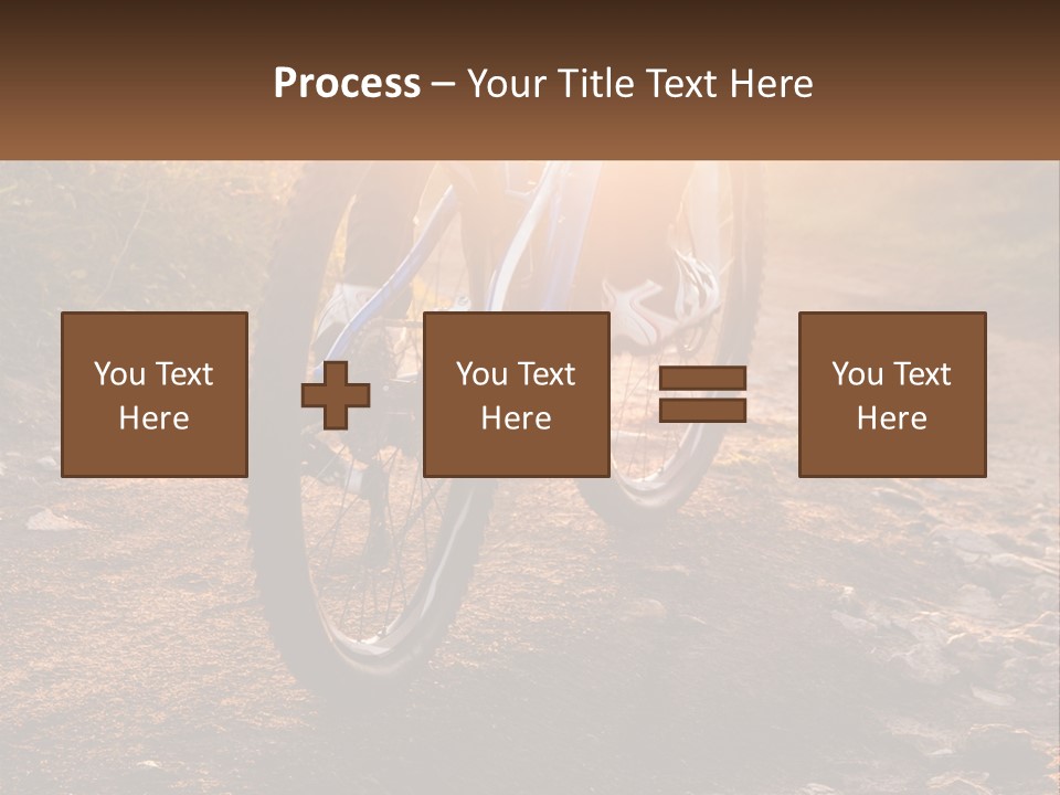A Bike Is Parked On A Dirt Path PowerPoint Template