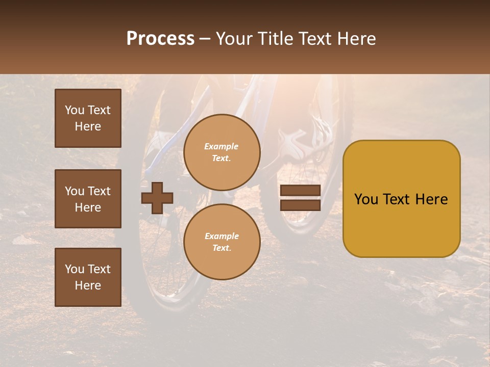 A Bike Is Parked On A Dirt Path PowerPoint Template
