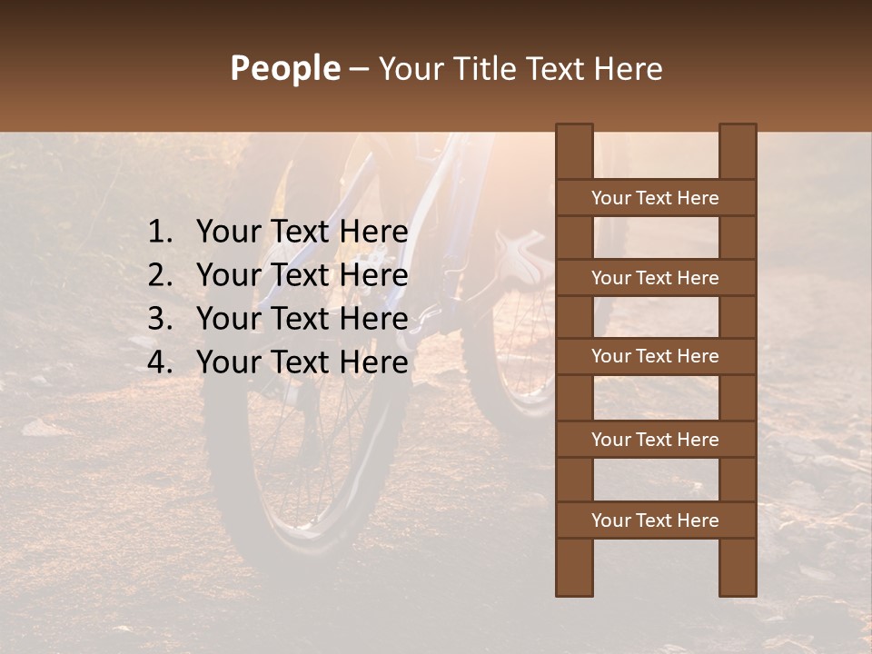 A Bike Is Parked On A Dirt Path PowerPoint Template