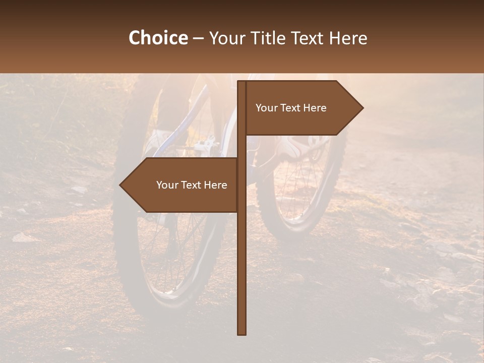 A Bike Is Parked On A Dirt Path PowerPoint Template