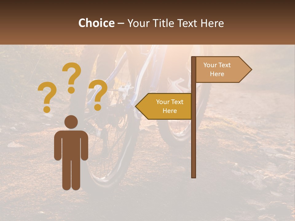 A Bike Is Parked On A Dirt Path PowerPoint Template