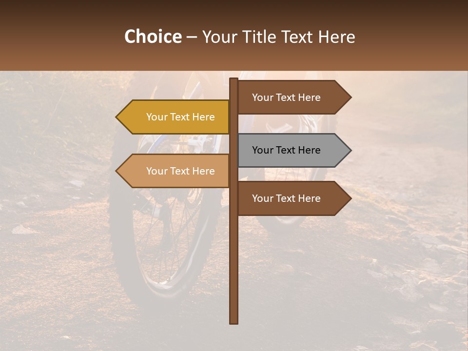 A Bike Is Parked On A Dirt Path PowerPoint Template