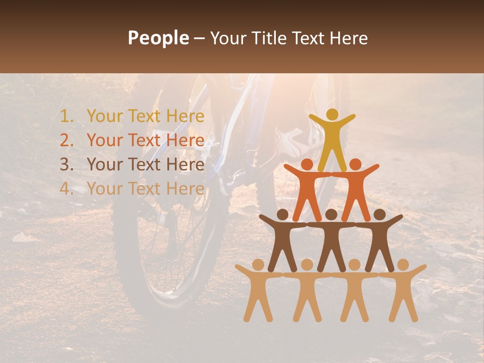 A Bike Is Parked On A Dirt Path PowerPoint Template