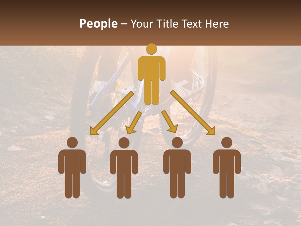 A Bike Is Parked On A Dirt Path PowerPoint Template