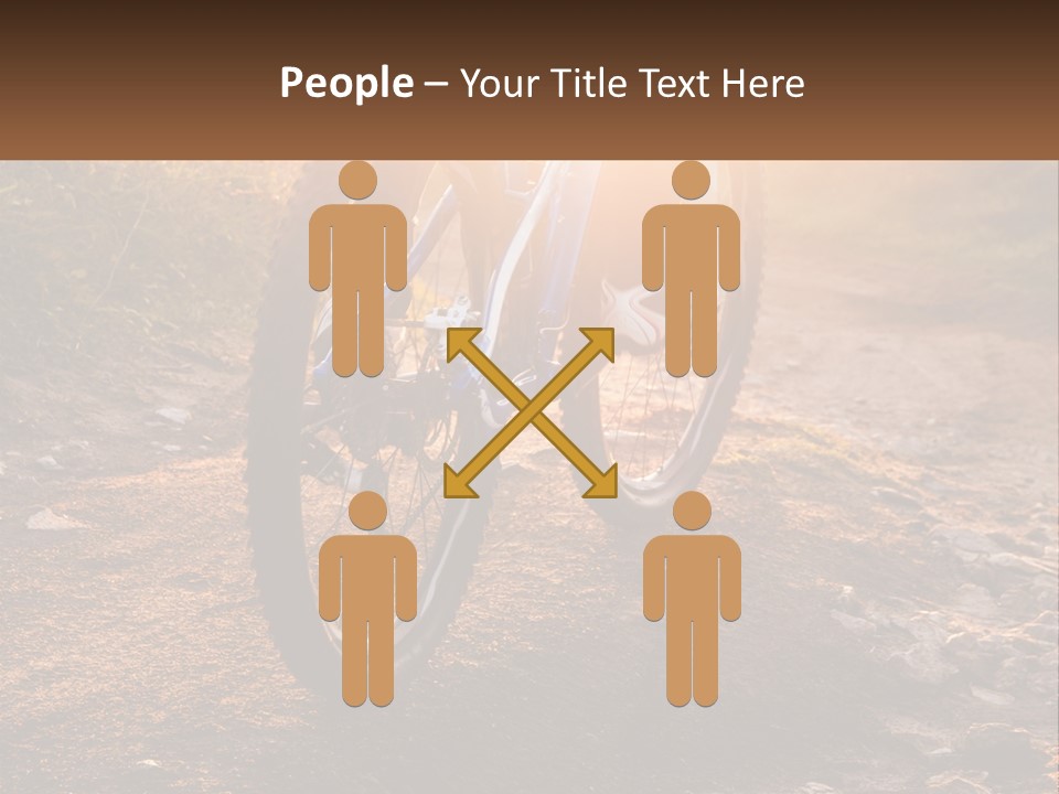 A Bike Is Parked On A Dirt Path PowerPoint Template