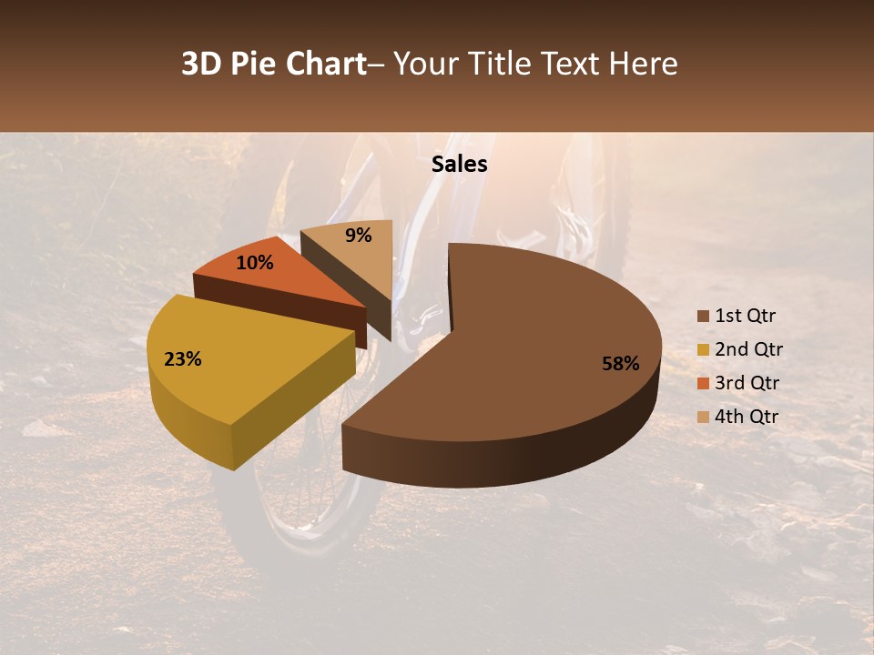 A Bike Is Parked On A Dirt Path PowerPoint Template