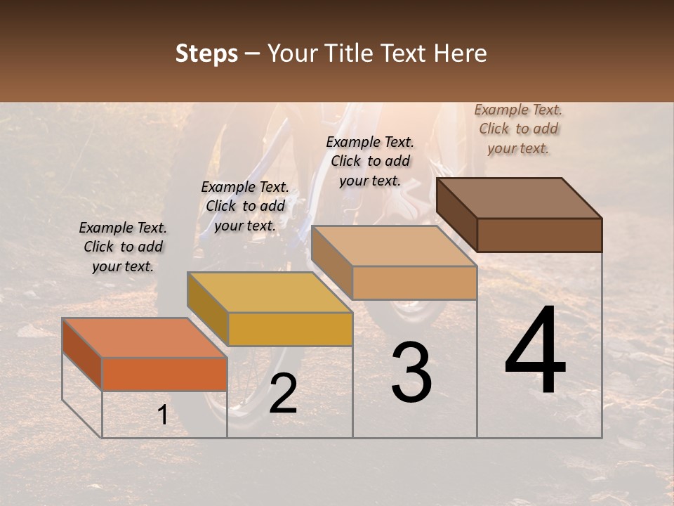A Bike Is Parked On A Dirt Path PowerPoint Template
