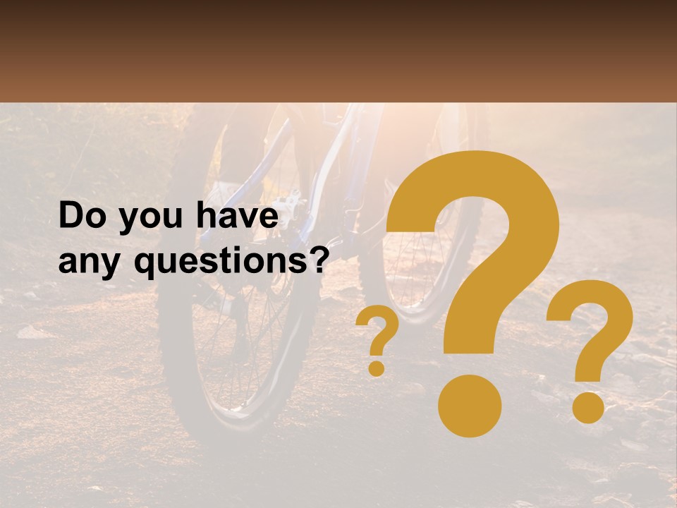 A Bike Is Parked On A Dirt Path PowerPoint Template