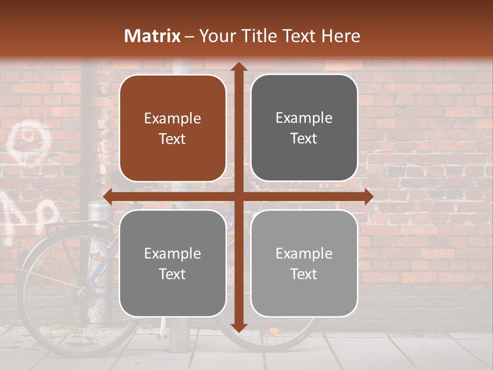 A Purple Bike Parked Next To A Brick Wall PowerPoint Template