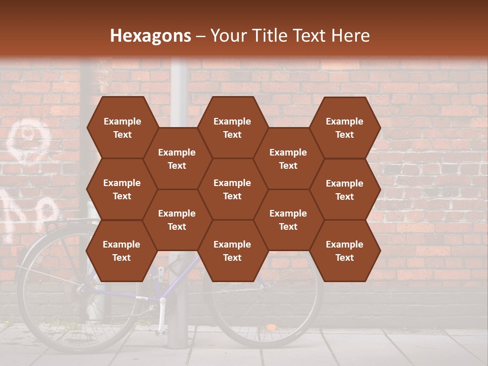 A Purple Bike Parked Next To A Brick Wall PowerPoint Template