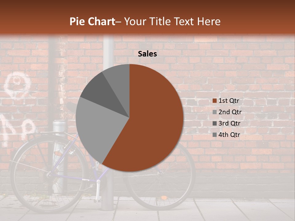 A Purple Bike Parked Next To A Brick Wall PowerPoint Template