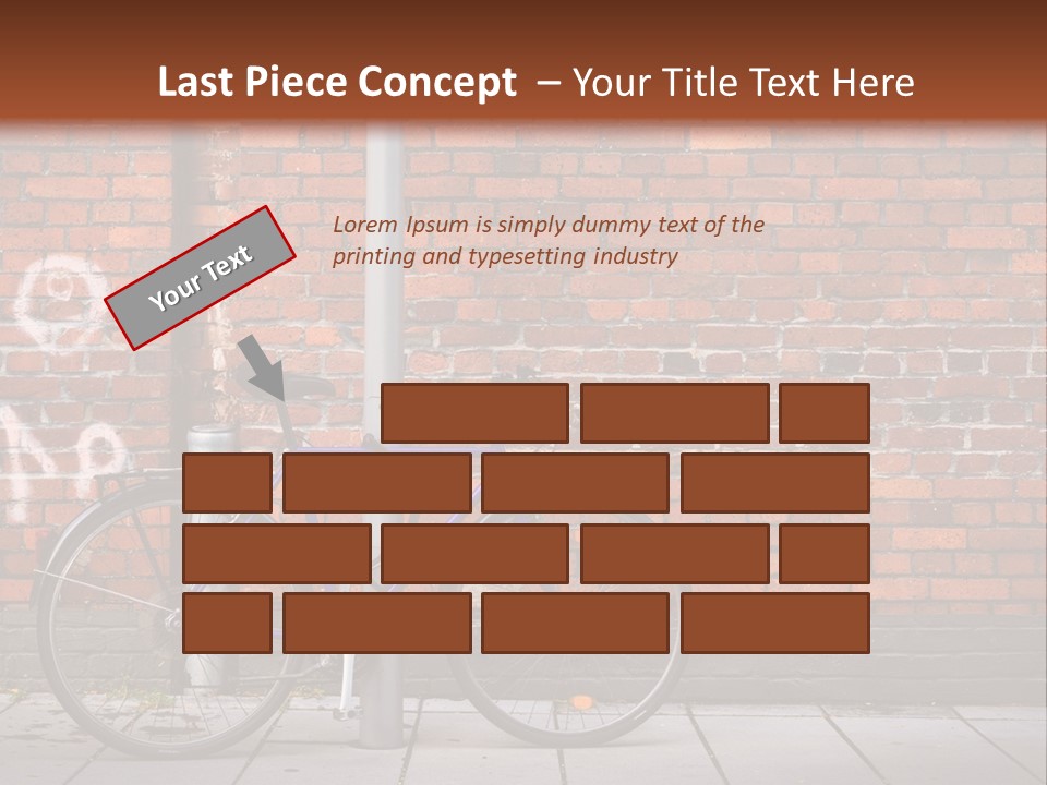 A Purple Bike Parked Next To A Brick Wall PowerPoint Template