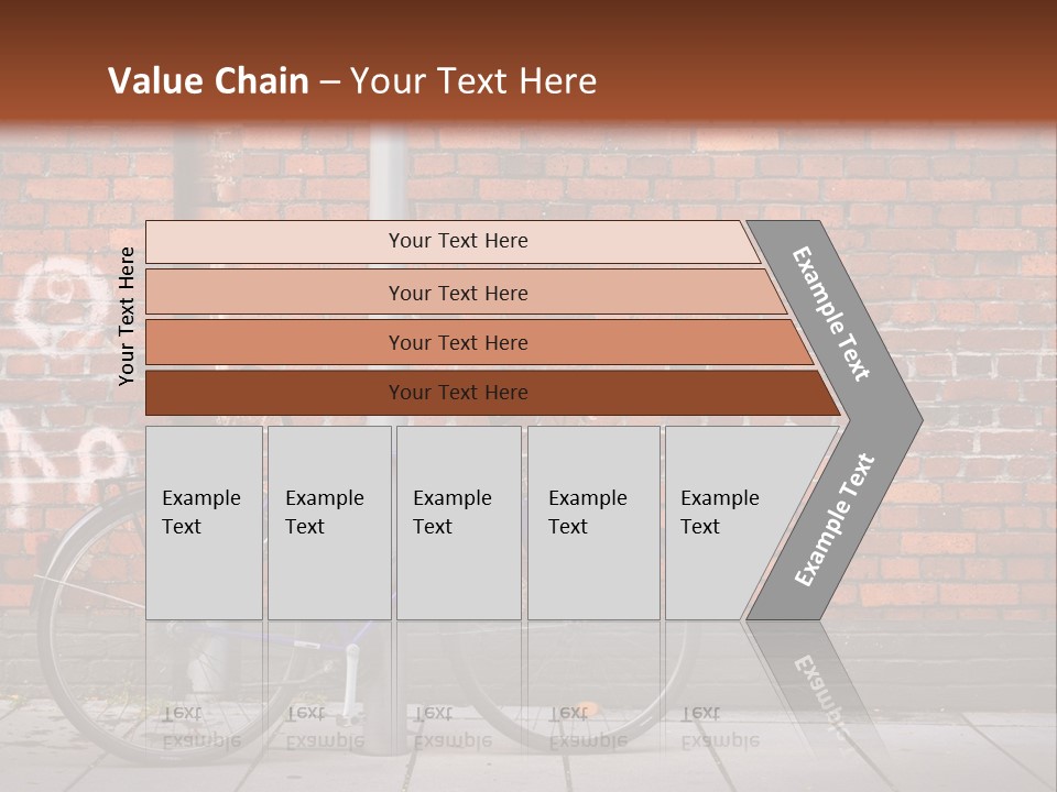 A Purple Bike Parked Next To A Brick Wall PowerPoint Template