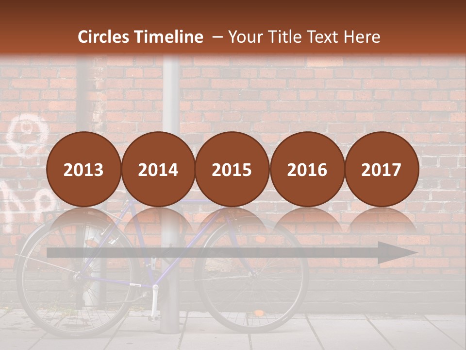 A Purple Bike Parked Next To A Brick Wall PowerPoint Template