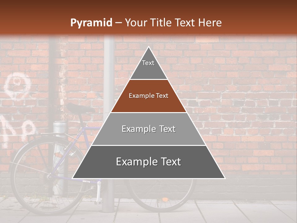 A Purple Bike Parked Next To A Brick Wall PowerPoint Template
