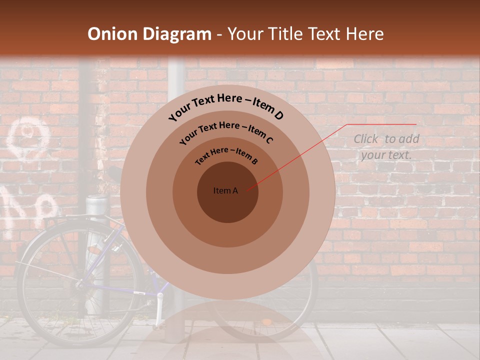 A Purple Bike Parked Next To A Brick Wall PowerPoint Template