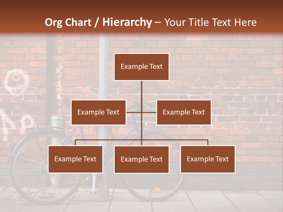 A Purple Bike Parked Next To A Brick Wall PowerPoint Template