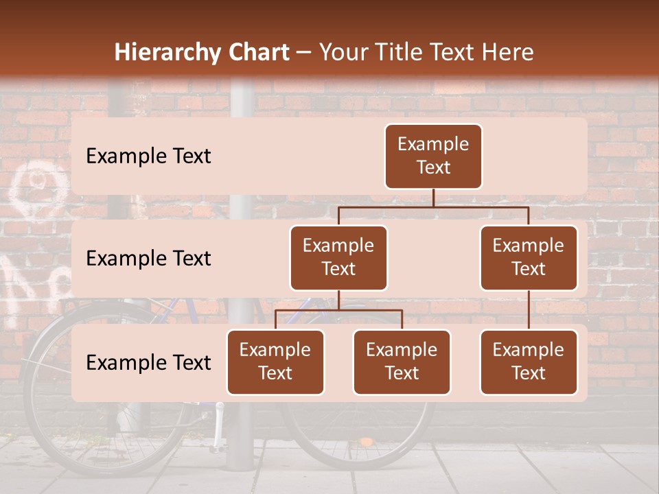 A Purple Bike Parked Next To A Brick Wall PowerPoint Template