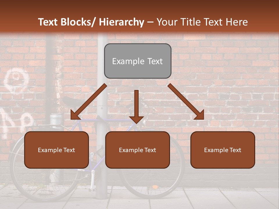 A Purple Bike Parked Next To A Brick Wall PowerPoint Template