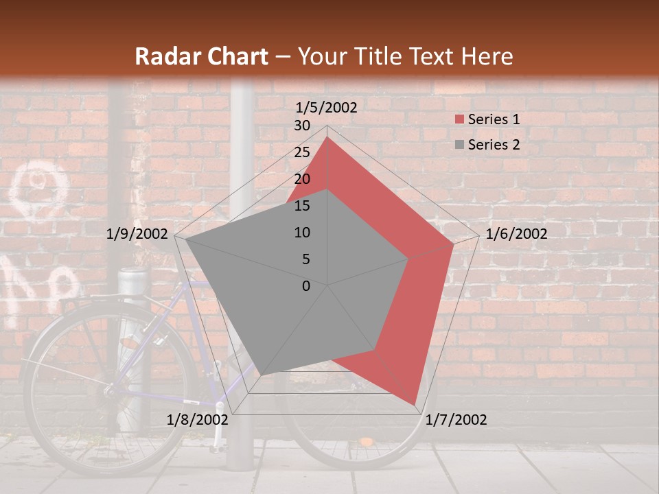 A Purple Bike Parked Next To A Brick Wall PowerPoint Template