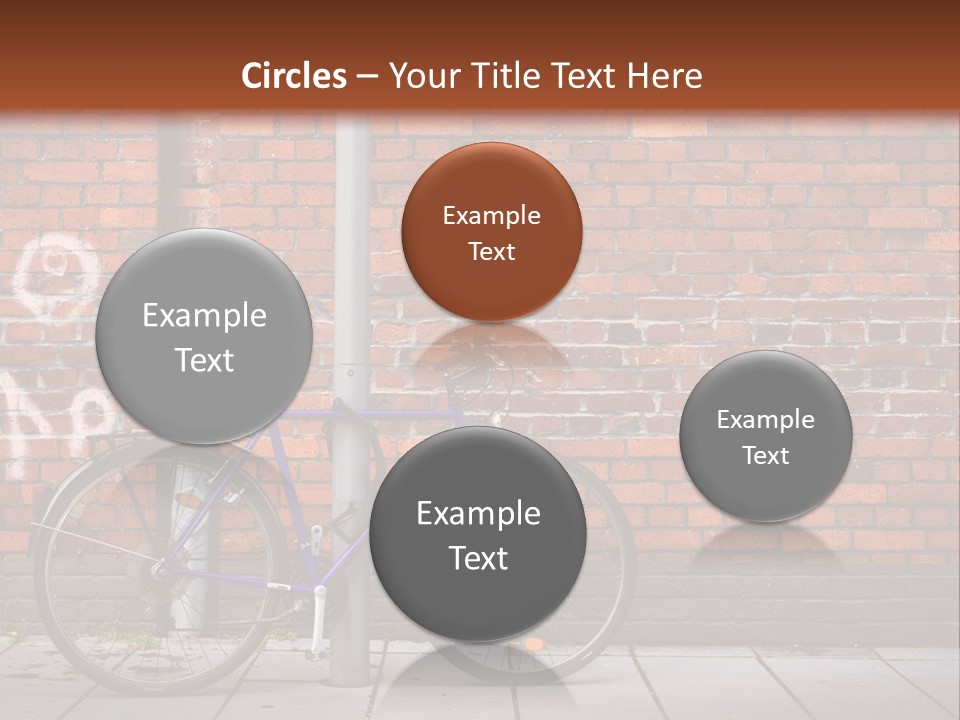 A Purple Bike Parked Next To A Brick Wall PowerPoint Template