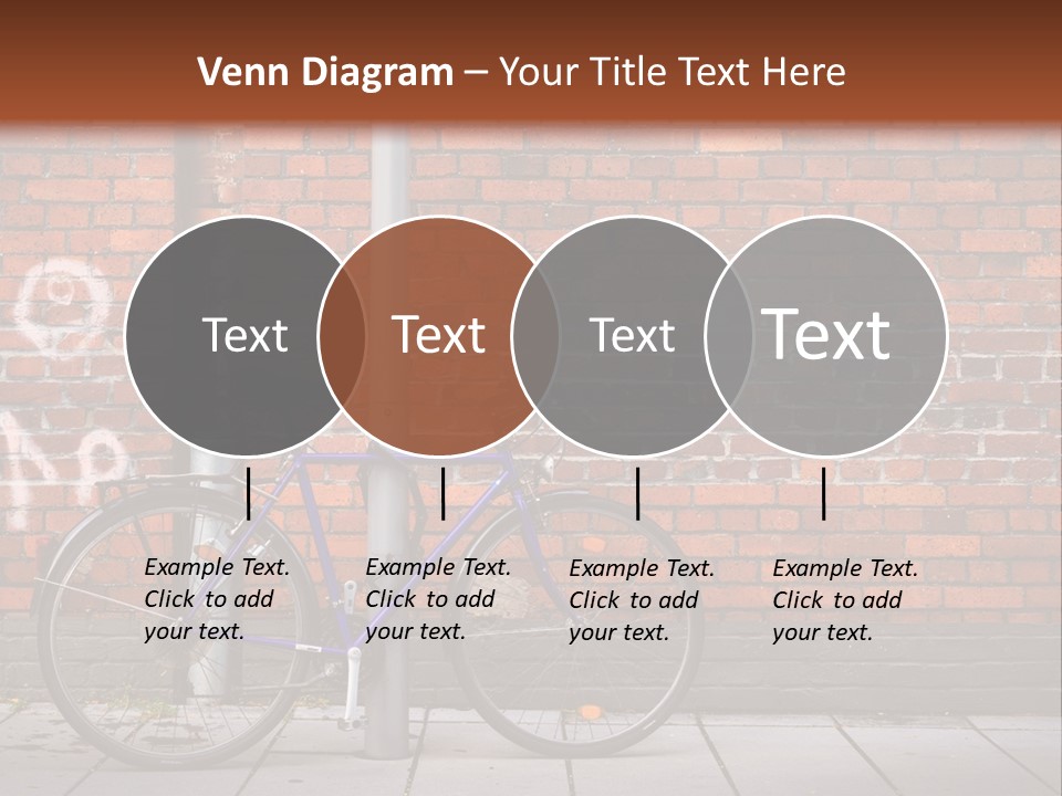 A Purple Bike Parked Next To A Brick Wall PowerPoint Template