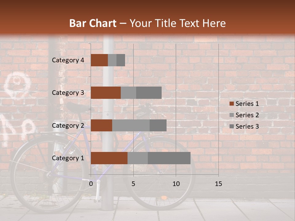 A Purple Bike Parked Next To A Brick Wall PowerPoint Template
