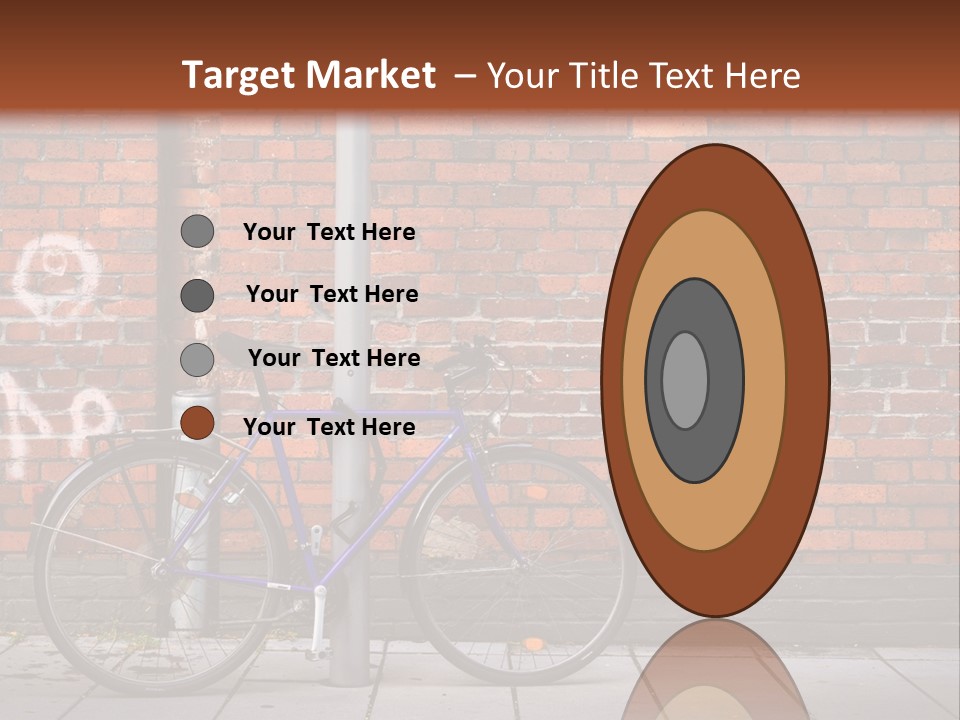A Purple Bike Parked Next To A Brick Wall PowerPoint Template