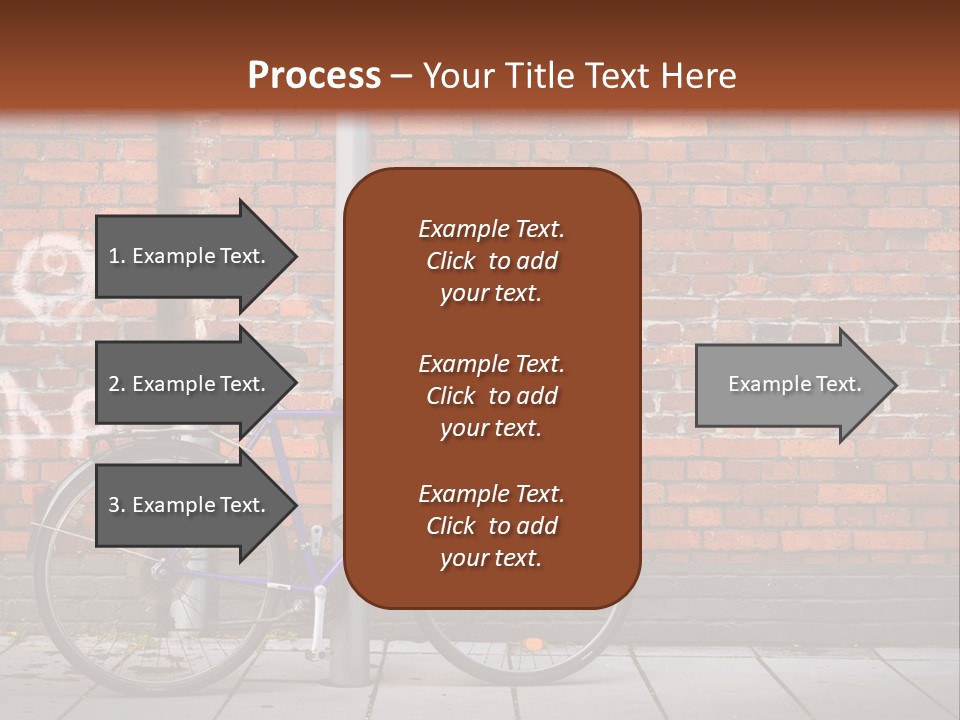 A Purple Bike Parked Next To A Brick Wall PowerPoint Template