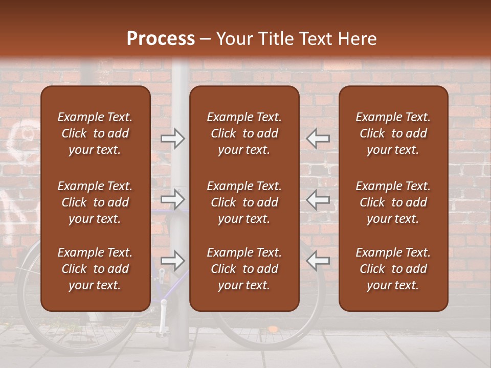 A Purple Bike Parked Next To A Brick Wall PowerPoint Template