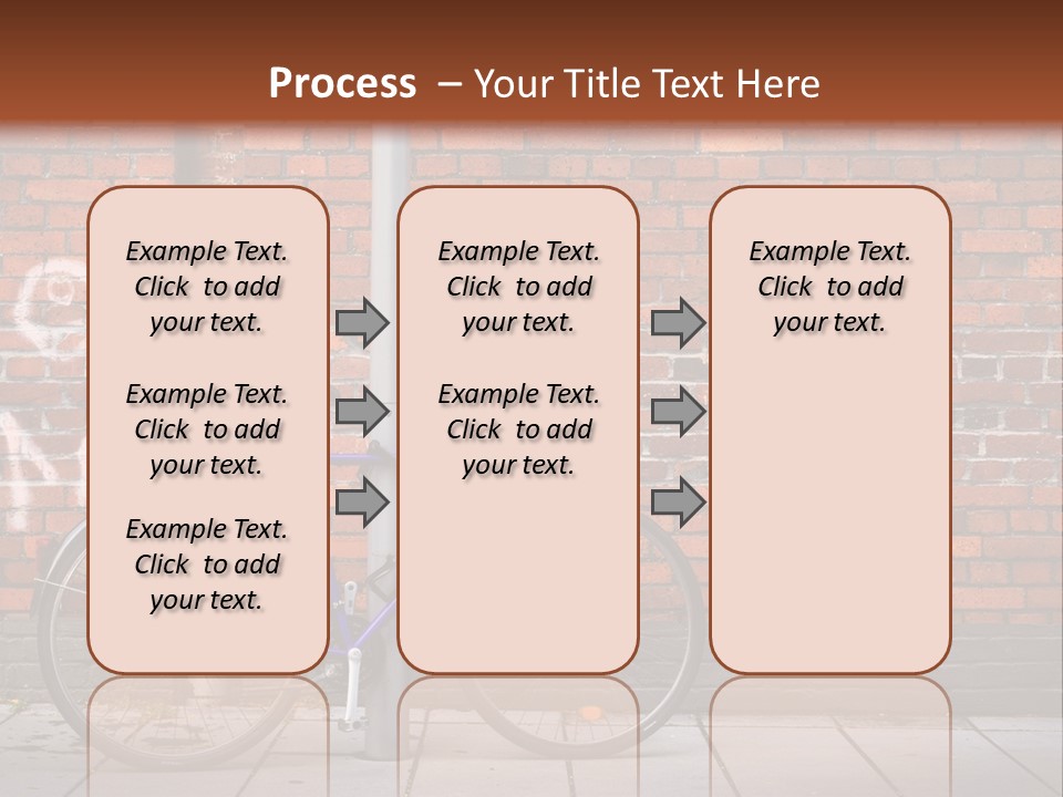 A Purple Bike Parked Next To A Brick Wall PowerPoint Template