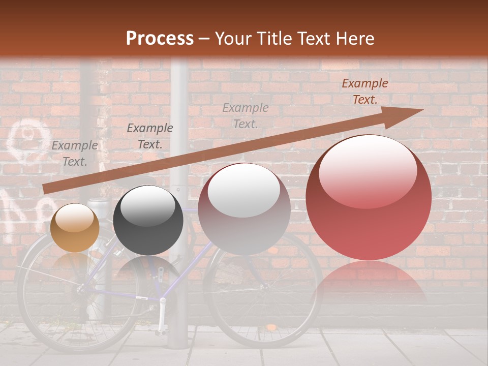 A Purple Bike Parked Next To A Brick Wall PowerPoint Template