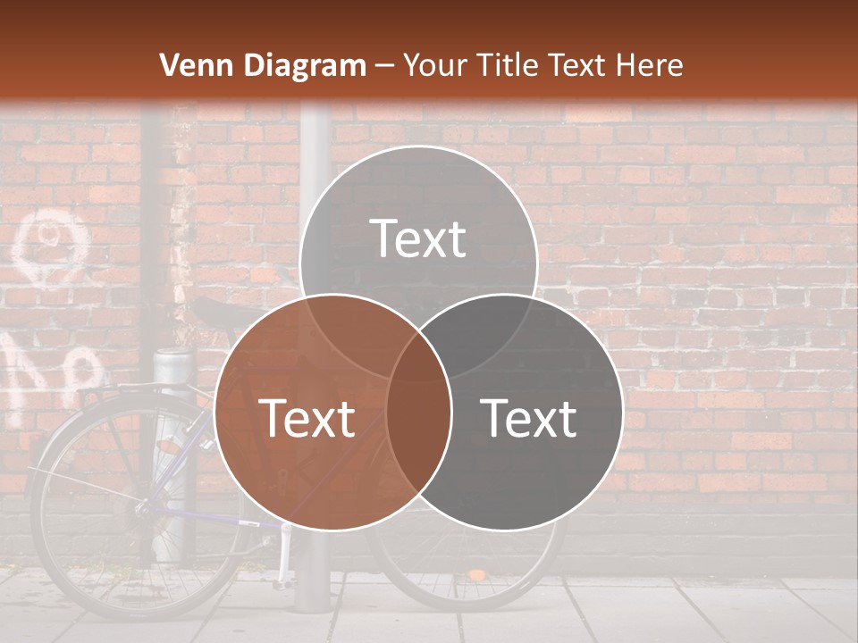 A Purple Bike Parked Next To A Brick Wall PowerPoint Template