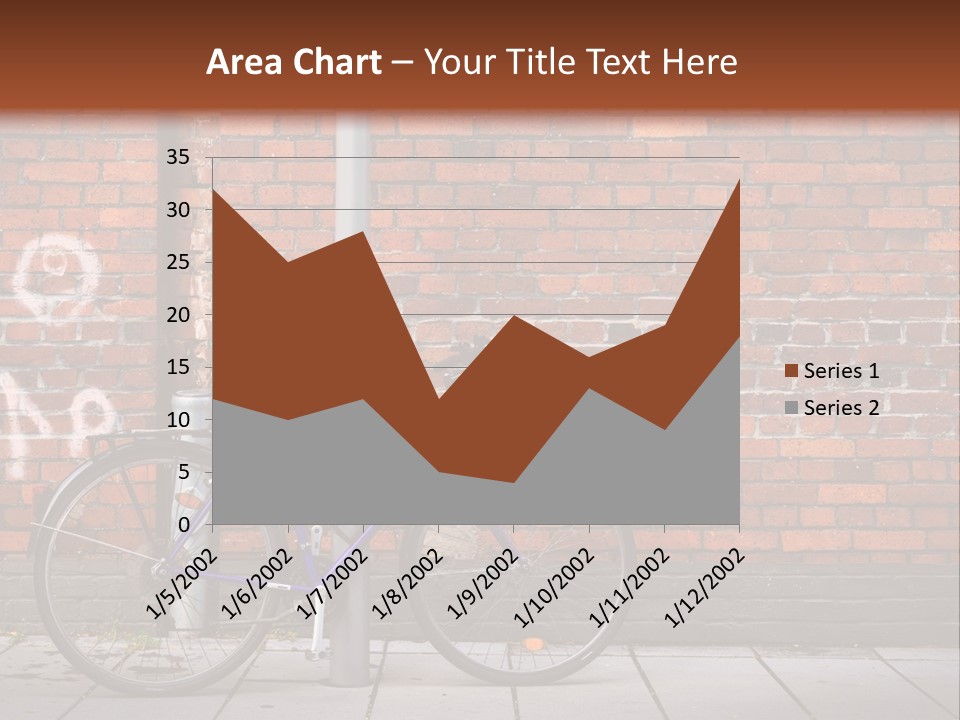 A Purple Bike Parked Next To A Brick Wall PowerPoint Template