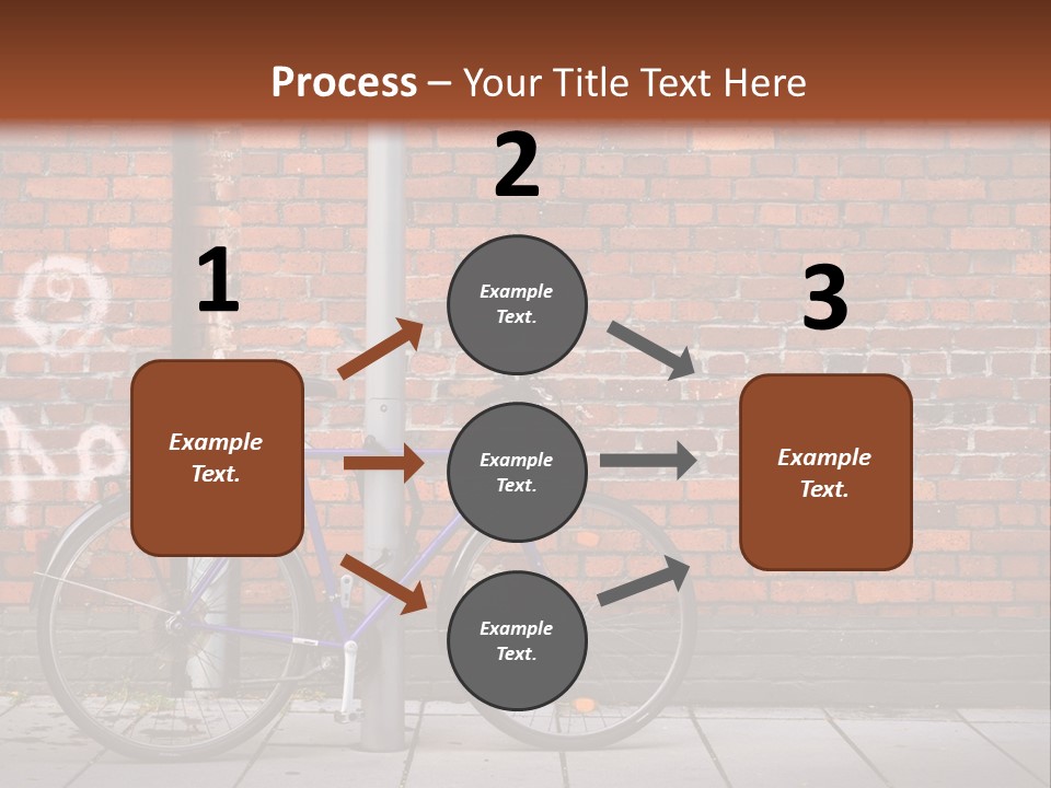 A Purple Bike Parked Next To A Brick Wall PowerPoint Template