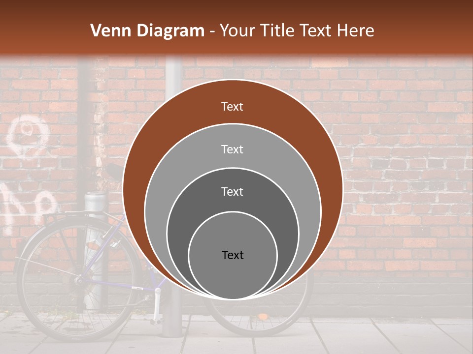 A Purple Bike Parked Next To A Brick Wall PowerPoint Template