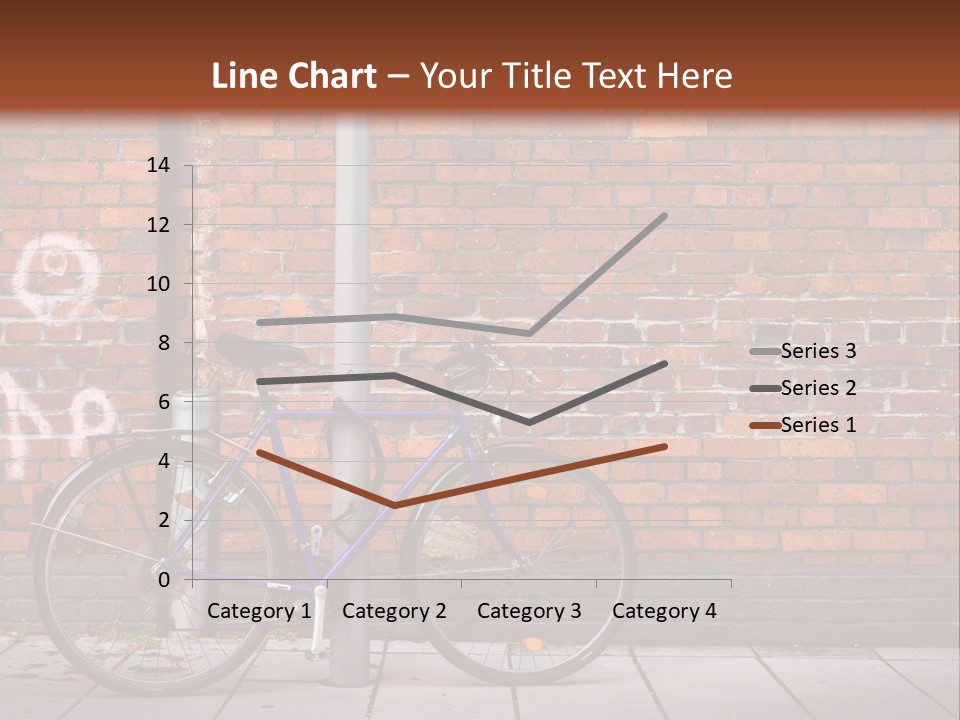 A Purple Bike Parked Next To A Brick Wall PowerPoint Template