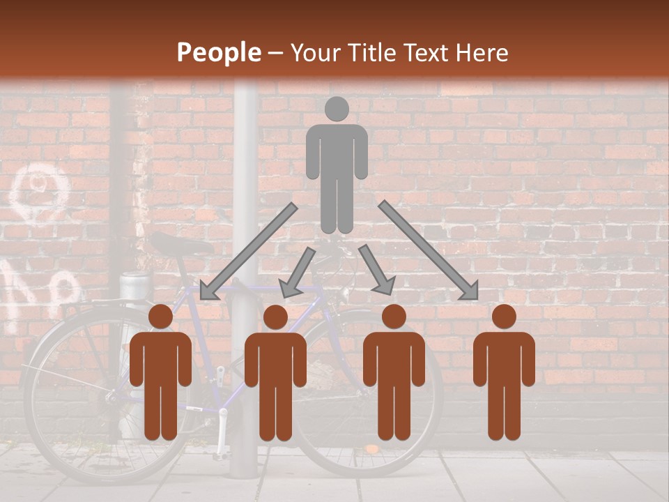 A Purple Bike Parked Next To A Brick Wall PowerPoint Template