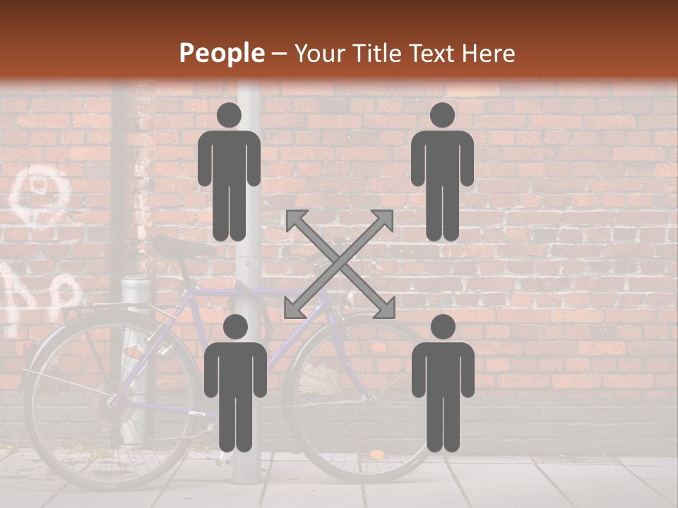A Purple Bike Parked Next To A Brick Wall PowerPoint Template