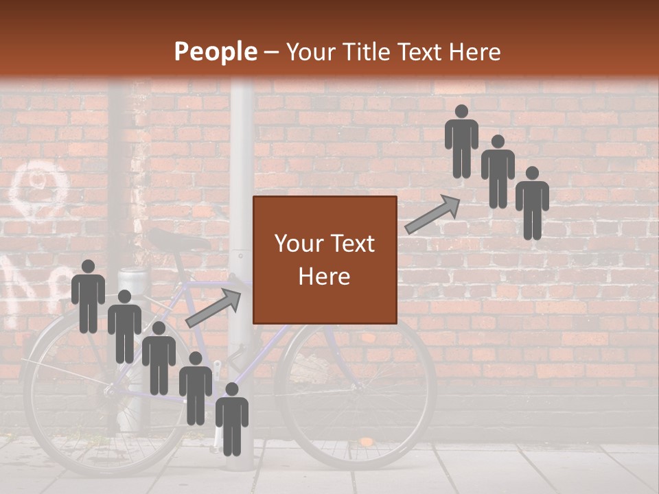 A Purple Bike Parked Next To A Brick Wall PowerPoint Template