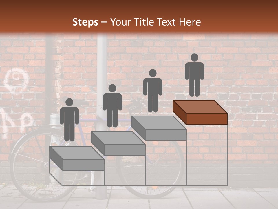 A Purple Bike Parked Next To A Brick Wall PowerPoint Template