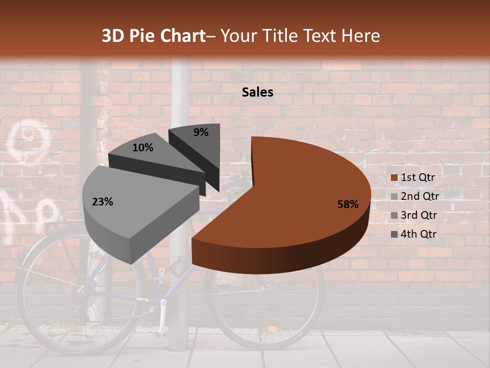 A Purple Bike Parked Next To A Brick Wall PowerPoint Template