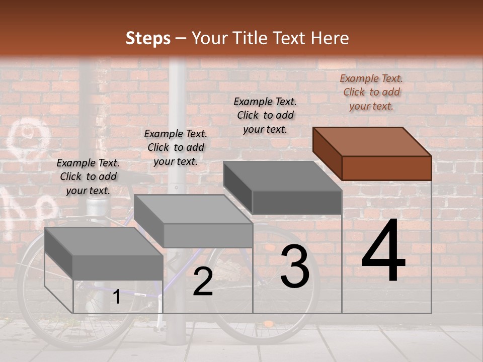 A Purple Bike Parked Next To A Brick Wall PowerPoint Template