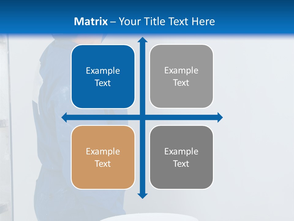 A Man Painting A Wall With A Paint Roller PowerPoint Template